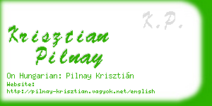 krisztian pilnay business card